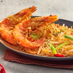 หมี่ผัดซอสมันกุ้ง (กุ้งใหญ่)