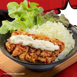 ข้าวหน้าไก่กรอบ ซอสทาทาร์เทอริยากิ