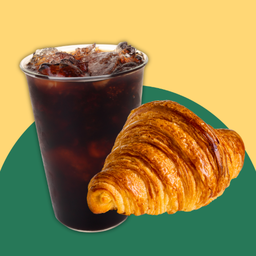 Iced Americano x Plain Croissant☕ 🥐