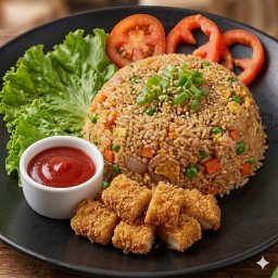ข้าวผัดไก่กรอบ