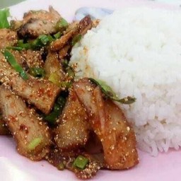 ข้าวน้ำตกคอหมูย่าง