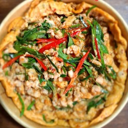 ข้าวไข่ข้นห่อหมกหมูสับ