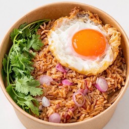 ข้าวขยำหอมแดงไข่ดาว