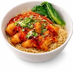 บะหมี่จับกัง+ไก่กร๊อบ กรอบ