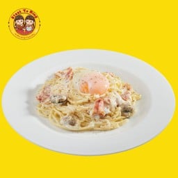 สปาเก็ตตี้คาโบนาร่าไข่ลาวา