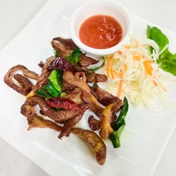 หมูทอดแดดเดียว
