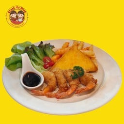 สเต็กกุ้งทอดซอสทงคัตสึ
