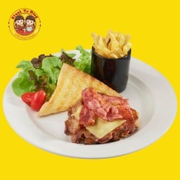 สเต็กไก่ย่างชีสเบคอน