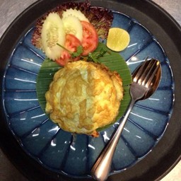 ข้าวผัดต้มยำ+ไข่เจียวกรอบ