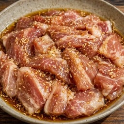 หมู นุ่ม หมักน้ำมันงา