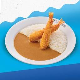 ข้าวแกงกะหรี่กุ้งชุบเกล็ดขนมปังทอด