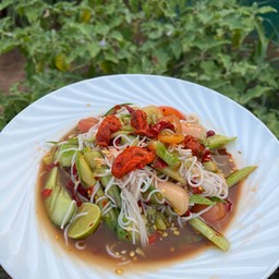 ตำแตงซั่วหอยดองปากแหก