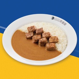 ข้าวแกงกะหรี่สเต๊กเนื้อหั่นเต๋า