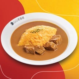 ข้าวแกงกะหรี่หน้าไข่ เนื้อวัว