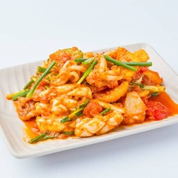 ปลาหมึกผัดไข่เค็ม