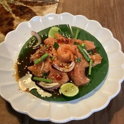 ยำแซลมอนปลาร้า