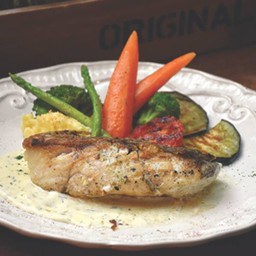 ปลากะพงย่างเลมอนซอส