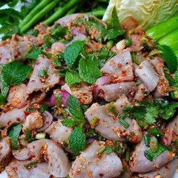 ลาบไส้อ่อนหมู