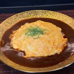 ข้าวไข่ข้น ซอสฮายาชิ