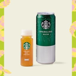 Starbucks Sparkling Water with Plum Honey Lemon Syrup Shot