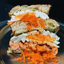 Salmon Ebi Focaccia