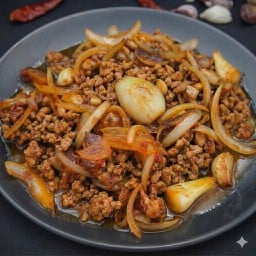 พริกเผาเนื้อสับ (เป็นกับ)