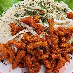 หมี่คลุกไก่ฉีกรสแซบ