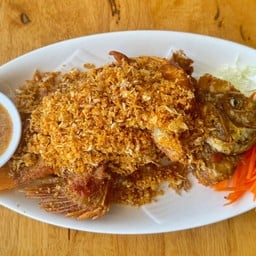 ปลาทับทิมทอดกระเทียม