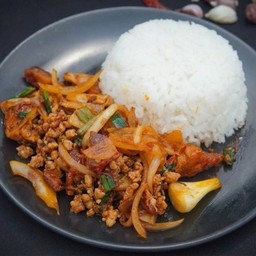 (ใหม่!!) ข้าวพริกเผาหมูสับ