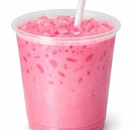 นมชมพูหวานพอดีแก้วถัง