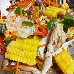 ยำข้าวโพดปูม้า