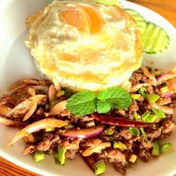 ข้าวลาบ เนื้อ