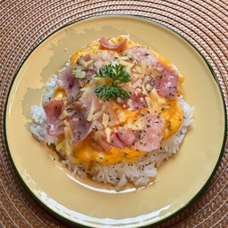ข้าวไข่ข้นเบคอน+ชีส