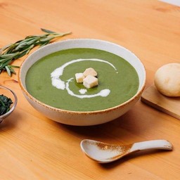 Cream of Spinach Soup with Lemon Zest
