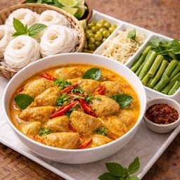 026+051-1 ขนมจีนแกงไก่กะทิ
