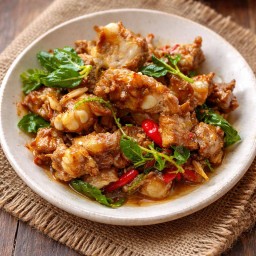 ข้าวกระเพราซี่โครงอ่อน