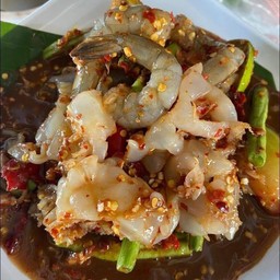 ตำแมงกะพรุน กุ้งสด