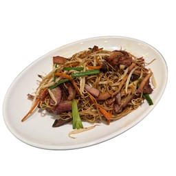 ผัดหมี่หมูแดงฮ่องกง