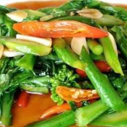 ข้าวราดผัดคะน้าไม่ใส่เนื้อสัตว์