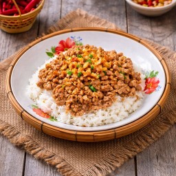 หมูสับผัดซอสกระเทียม