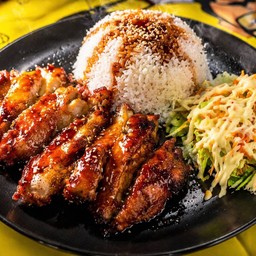 ข้าวไก่กรอบซอสเกาหลี