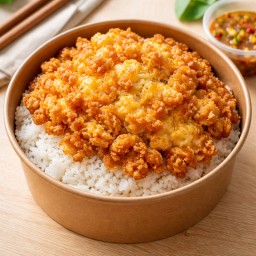 ข้าวไข่เจียว + น้ำพริกกะปิ