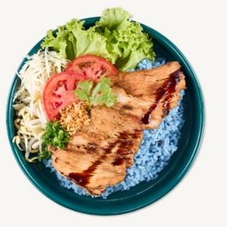 [ก๋วยเตี๋ยวอัญชัญ] ข้าวหมูย่างอัญชัน (M)