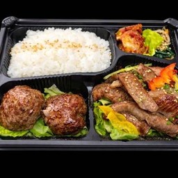 เซทวากิวแฮมเบิร์ก&คาลบี้ เบนโตะ (Wagyu Hamburg& Kalbi Bento)
