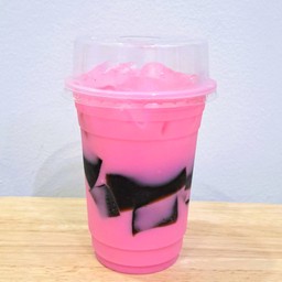 นมชมพูเฉาก๊วยนุ่ม