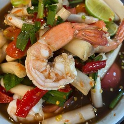 ตำไหลบัว กุ้งสุก