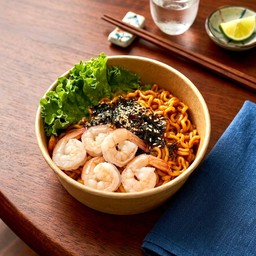 มาม่าเผ็ดเกาหลี+กุ้ง