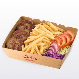 กล่องโดเนอร์แพลตเตอร์คอฟเต้เนื้อแกะและเนื้อวัว