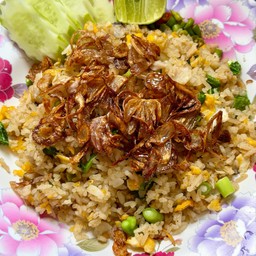 ข้าวผัดคะน้าปลาเค็ม(ปลาอินทรีย์)