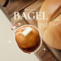 Red bean butter Bagel